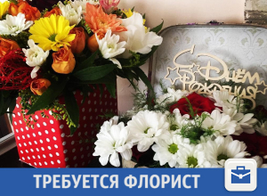 Грамотный флорист требуется в Краснодаре Грамотный флорист требуется в Краснодаре