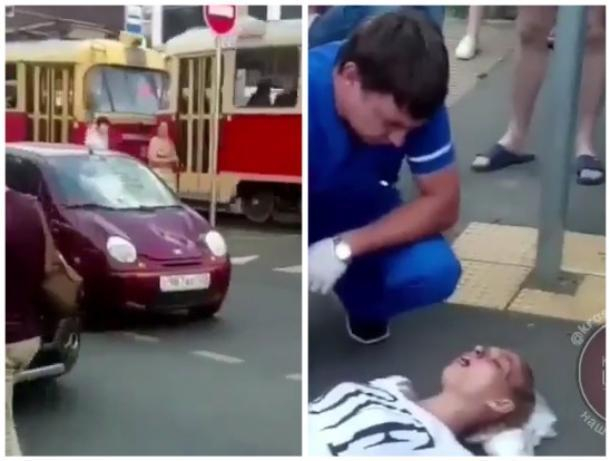 «Отлетела на несколько метров»: девушку сбили на пешеходном переходе в Краснодаре «Отлетела на несколько метров»: девушку сбили на пешеходном переходе в Краснодаре