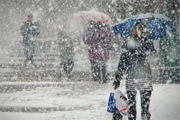 На Кубани объявлено экстренное предупреждение из-за снегопада