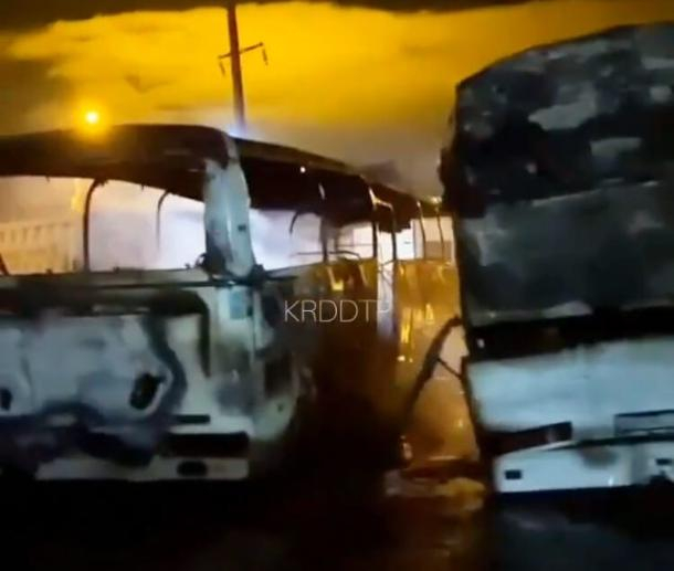 Появились подробности о массовом поджоге автобусов на Кубани