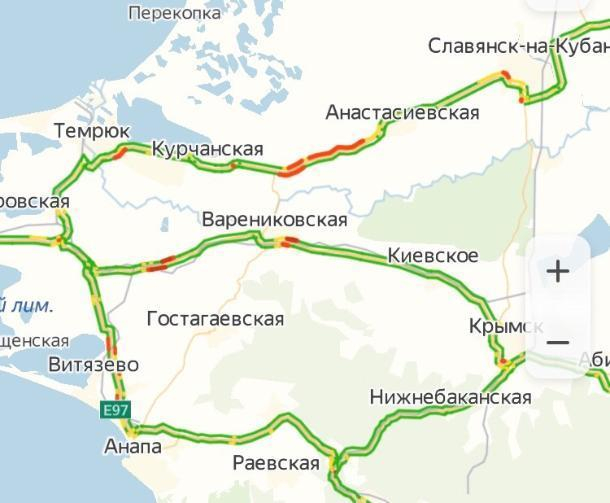 По какой дороге лучше ехать в анапу. Многокилометровые пробки к морю в Светлогорск.